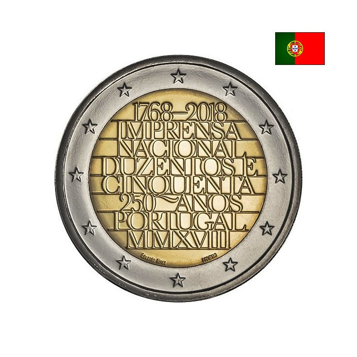 Portugal 2 Euro 2018 "National Press" UNC
