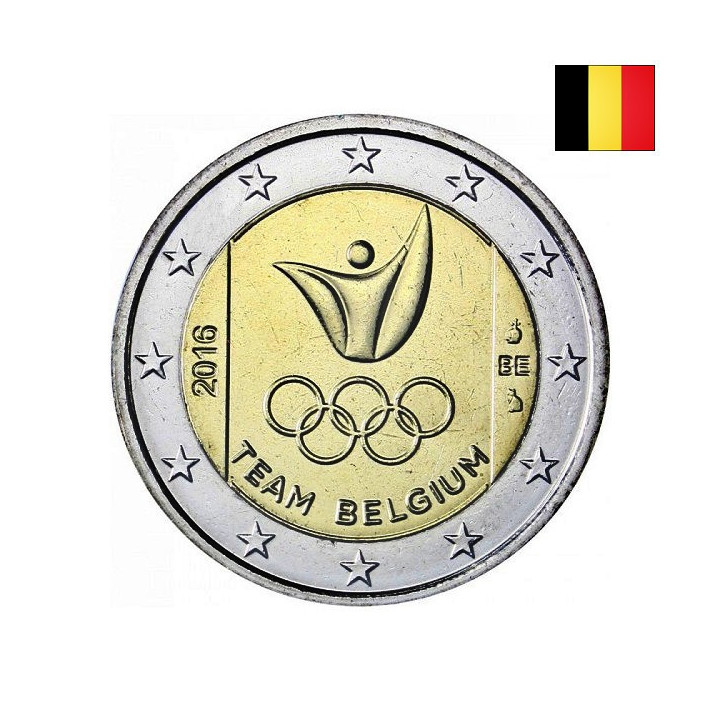 Belgium 2 Euro 2016 "Team Belgium" BU (Dutch, Coin Card)