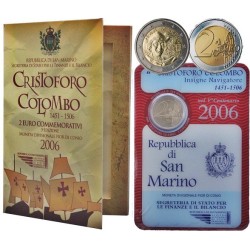 San Marino 2 Euro 2006 "Christopher Columbus" BU (Coin Card)