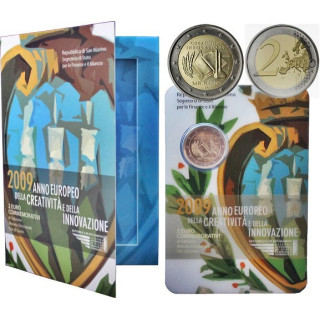 San Marino 2 Euro 2009 "Creativity & Innovation" BU (Coin Card)