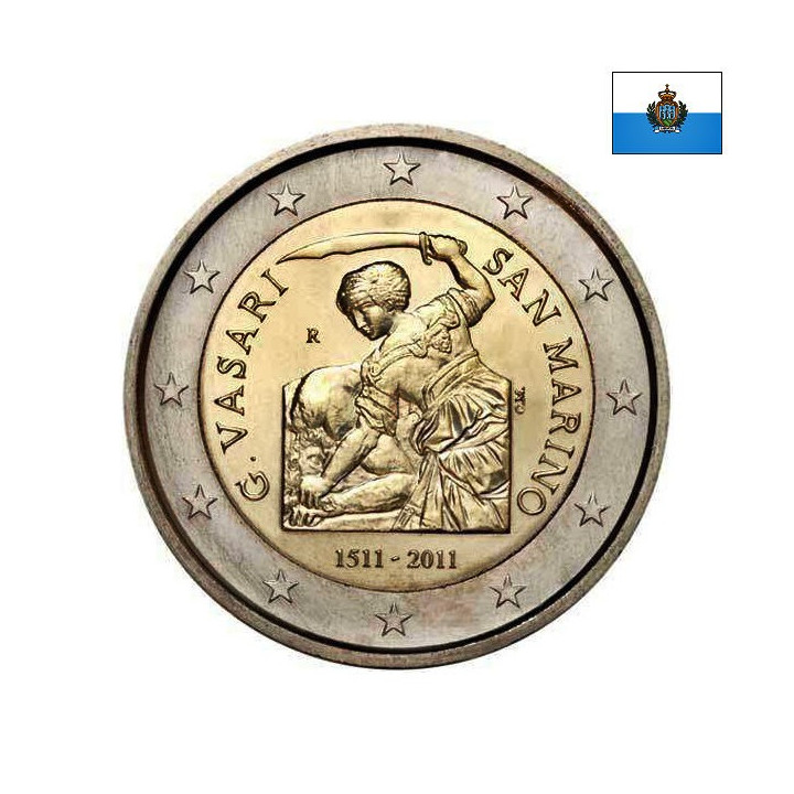 San Marino 2 Euro 2011 "Giorgio Vasari" BU (Coin Card)