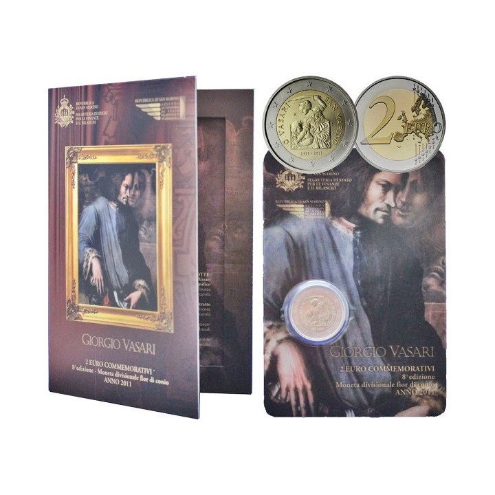 San Marino 2 Euro 2011 "Giorgio Vasari" BU (Coin Card)