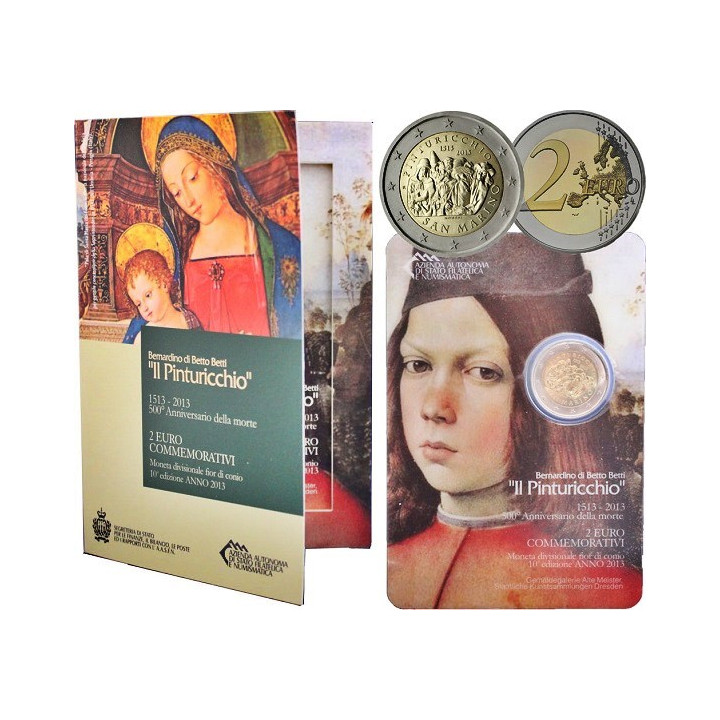 San Marino 2 Euro 2013 "Pinturicchio" BU (Coin Card)