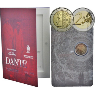 San Marino 2 Euro 2015 "Dante Alighieri" BU (Coin Card)