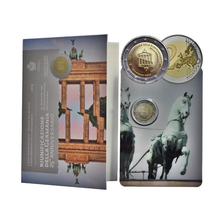 San Marino 2 Euro 2015 "German Reunification" BU (Coin Card)