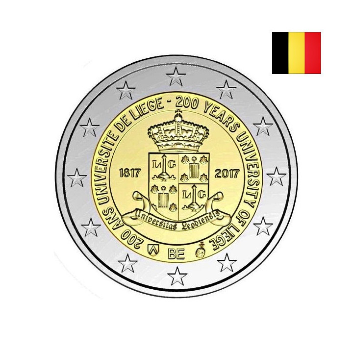 Belgium 2 Euro 2017 "Liège" BU (Dutch, Coin Card)