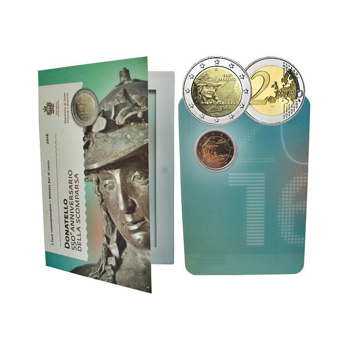 San Marino 2 Euro 2016 "Donatello" BU (Coin Card)