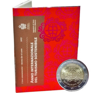 San Marino 2 Euro 2017 "Tourism" BU (Coin Card)