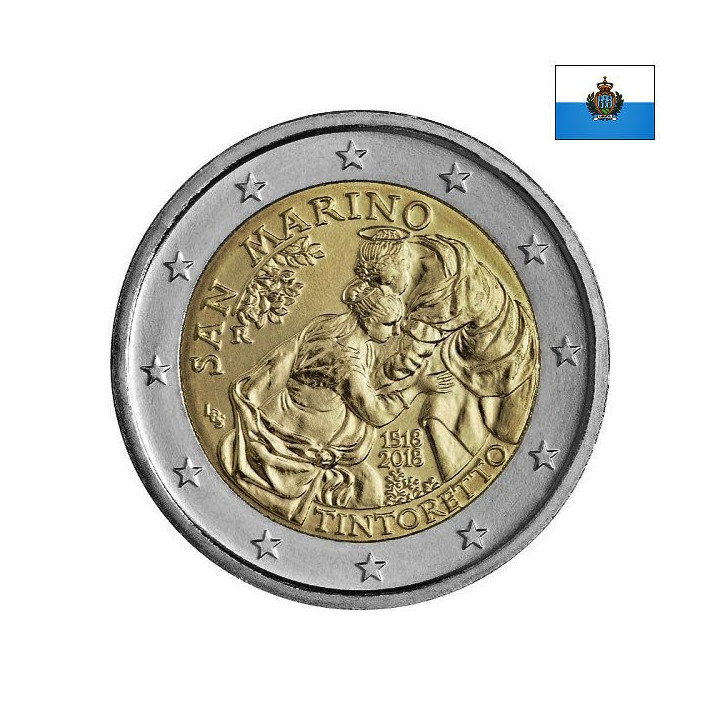 San Marino 2 Euro 2018 "Tintoretto" BU (Coin Card)