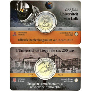 Belgium 2 Euro 2017 "Liège" BU (Dutch, Coin Card)
