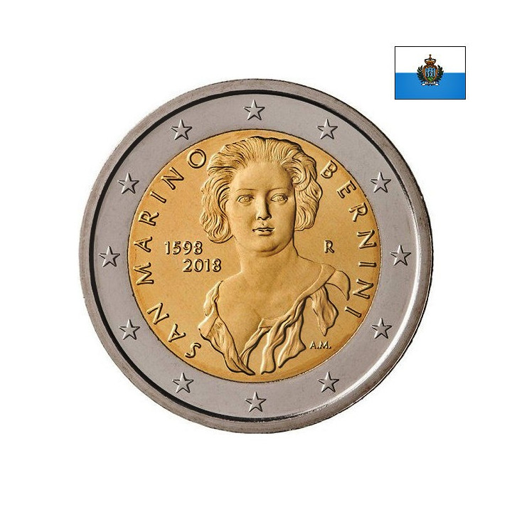 San Marino 2 Euro 2018 "Bernini" BU (Coin Card)