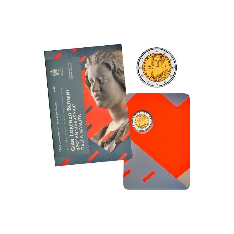 San Marino 2 Euro 2018 "Bernini" BU (Coin Card)
