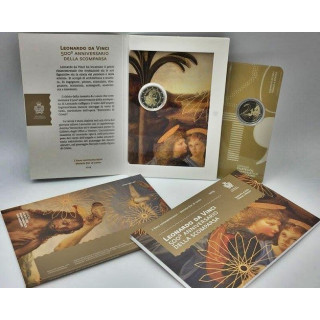 San Marino 2 Euro 2019 "Leonardo da Vinci" BU (Coin Card)