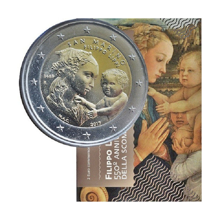 San Marino 2 Euro 2019 "Filippo Lippi" BU (Coin Card)