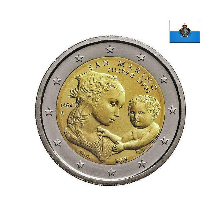 San Marino 2 Euro 2019 "Filippo Lippi" BU (Coin Card)