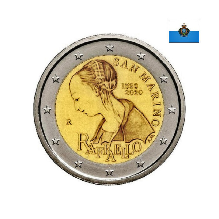 San Marino 2 Euro 2020 "Raphael" BU (Coin Card)