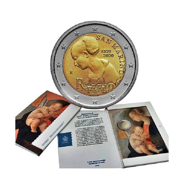 San Marino 2 Euro 2020 "Raphael" BU (Coin Card)