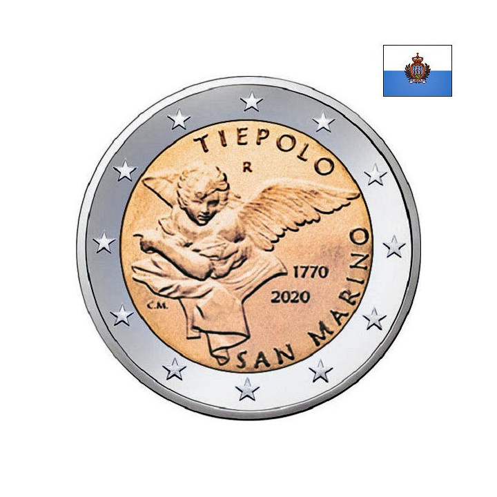 San Marino 2 Euro 2020 "Tiepolo" BU (Coin Card)