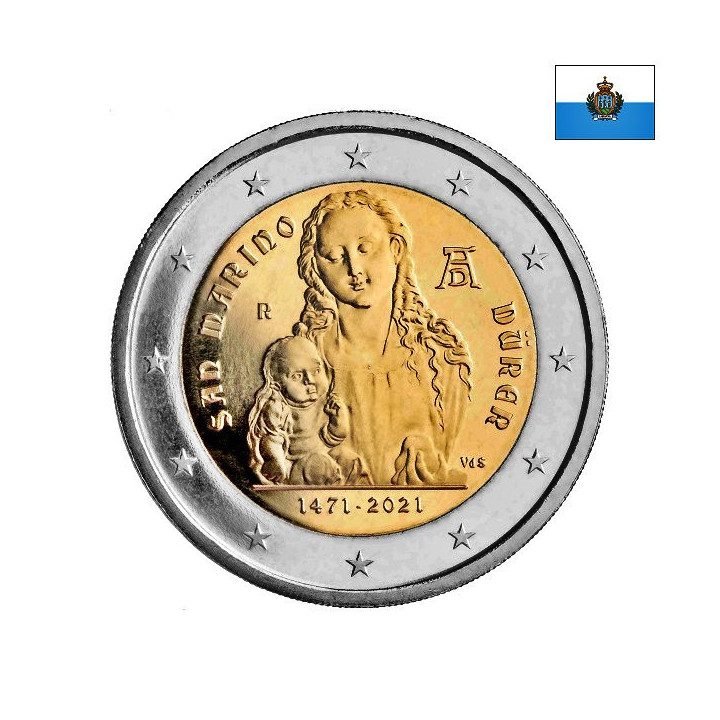 San Marino 2 Euro 2021 "Albrecht Dürer" BU (Coin Card)