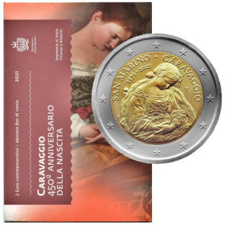 San Marino 2 Euro 2021 "Caravaggio" BU (Coin Card)