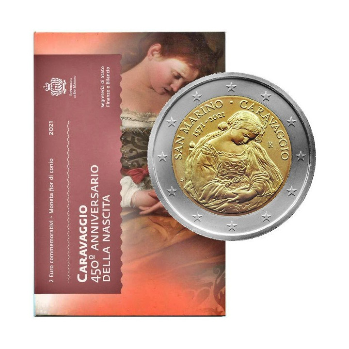 San Marino 2 Euro 2021 "Caravaggio" BU (Coin Card)