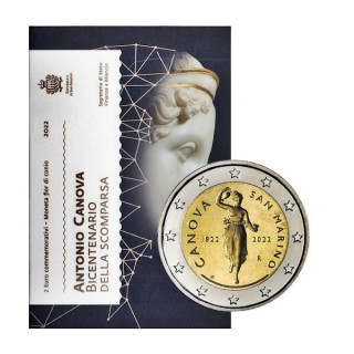 San Marino 2 Euro 2022 "Antonio Canova" BU (Coin Card)