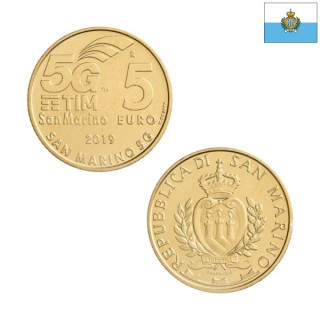 San Marino 5 Euro 2019 "5G" UNC