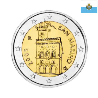 San Marino 2 Euro 2005 KM-447 UNC