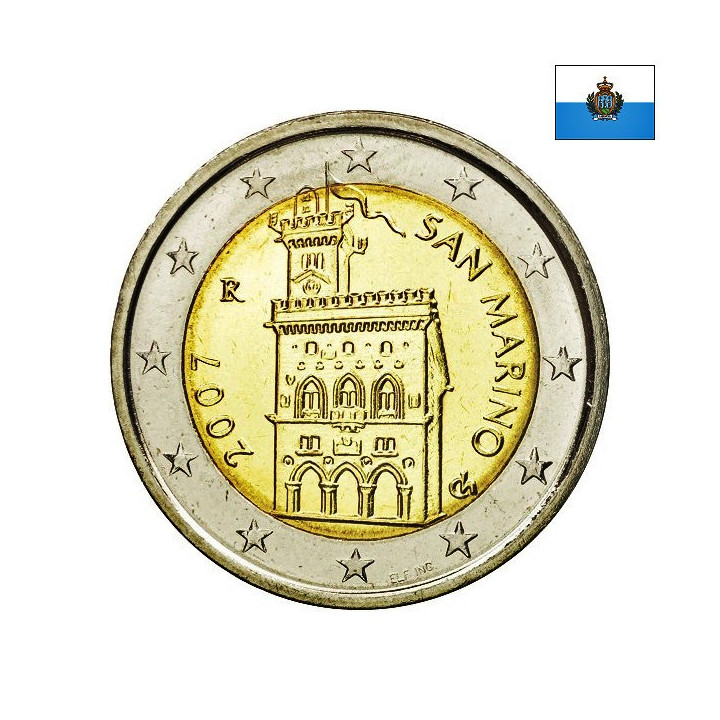 San Marino 2 Euro 2007 KM-447 UNC