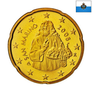 San Marino 20 Euro Cent 2008 KM-483 UNC