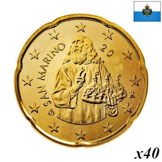 San Marino 20 Euro Cent 2008 KM-483 Roll