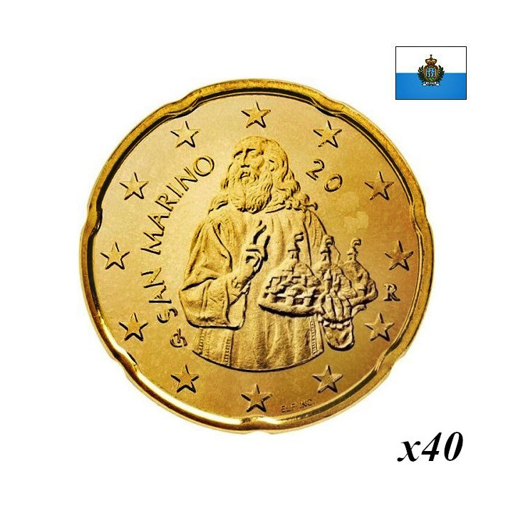 San Marino 20 Euro Cent 2008 KM-483 Roll