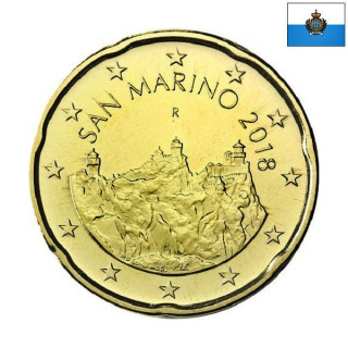 San Marino 20 Euro Cent 2018 KM-559 UNC