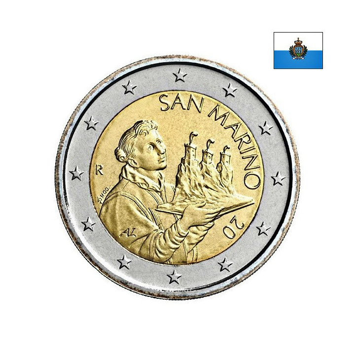 San Marino 2 Euro 2022 KM-562 UNC