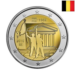 Belgium 2 Euro 2018 "Student Unrest" BU (Dutch, Coin Card)