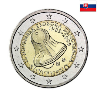 Slovakia 2 Euro 2009 "Velvet Revolution" UNC