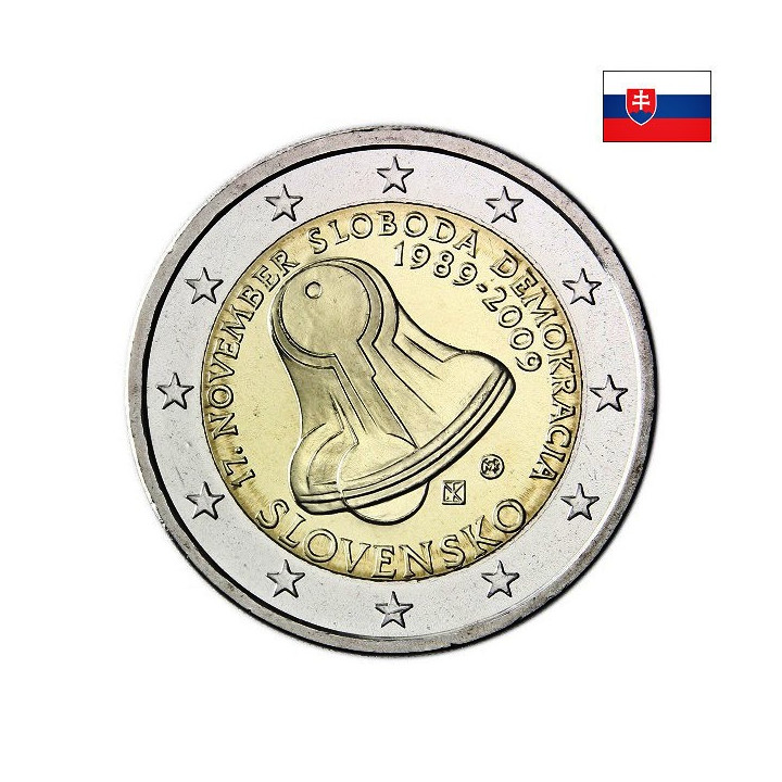 Slovakia 2 Euro 2009 "Velvet Revolution" UNC