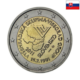 Slovakia 2 Euro 2011 "Visegrád Group" UNC