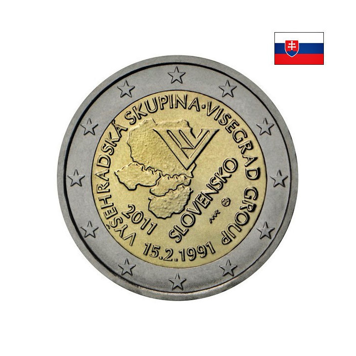 Slovakia 2 Euro 2011 "Visegrád Group" UNC