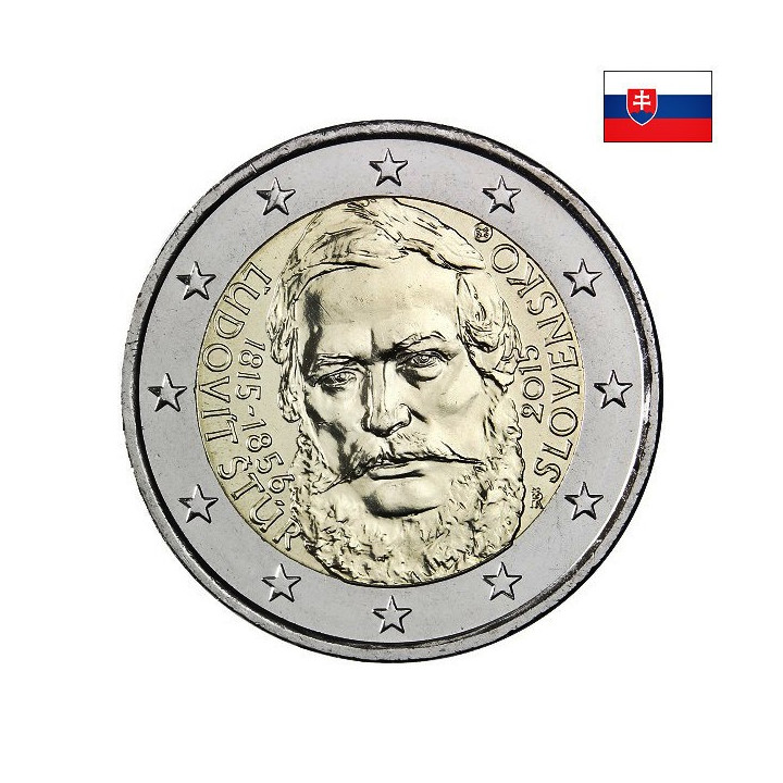 Slovakia 2 Euro 2015 "Ľudovít Štúr" UNC