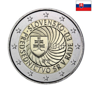 Slovakia 2 Euro 2016 "Presidency" UNC
