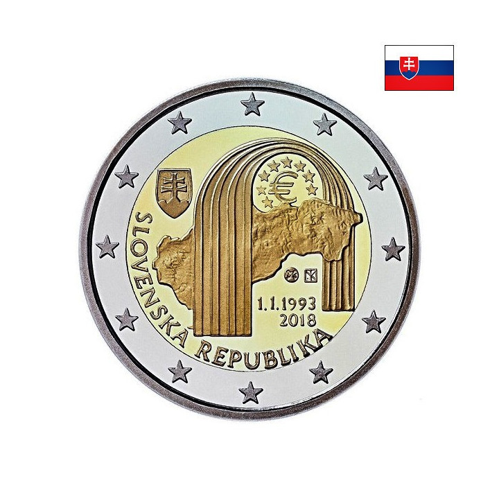 Slovakia 2 Euro 2018 "Slovakia" UNC