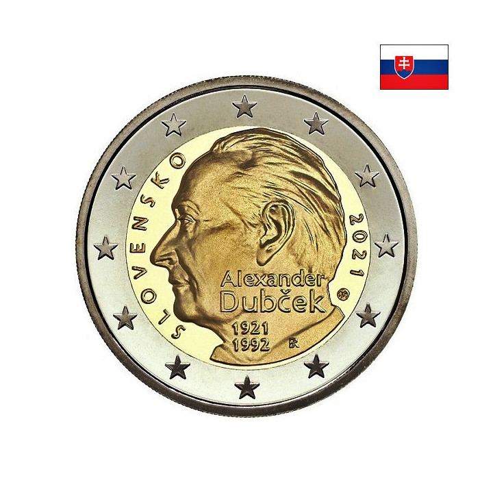 Slovakia 2 Euro 2021 "Alexander Dubček" UNC
