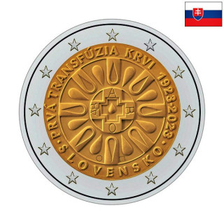 Slovakia 2 Euro 2023 "Blood Transfusion" UNC