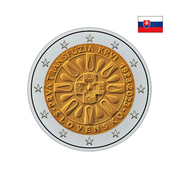 Slovakia 2 Euro 2023 "Blood Transfusion" UNC