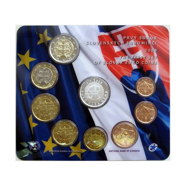 Slovakia Official Euro Set (3,88€) 2009 BU