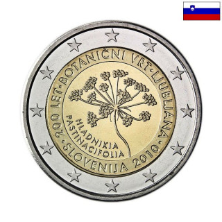 Slovenia 2 Euro 2010 "Botanical Garden" UNC