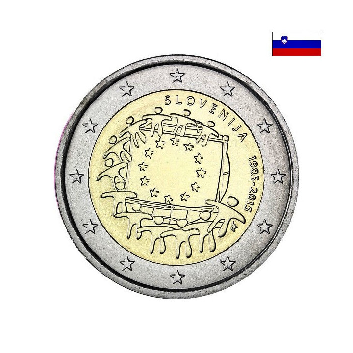 Slovenia 2 Euro 2015 "Flag (EUF)" UNC