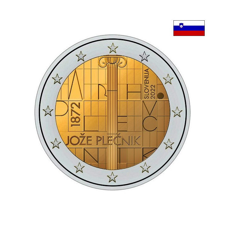 Slovenia 2 Euro 2022 "Jože Plečnik" UNC
