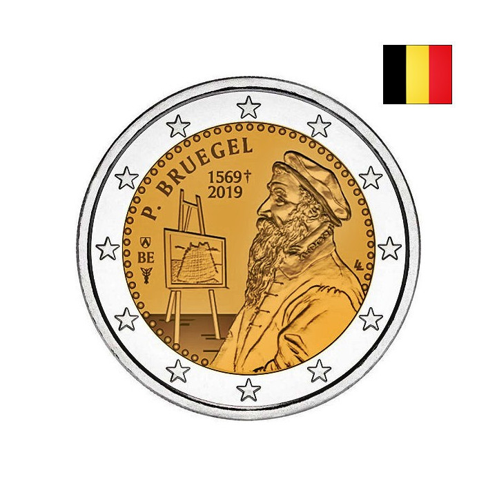 Belgium 2 Euro 2019 "Pieter Bruegel" BU (French, Coin Card)